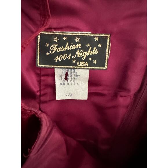 Vintage Formal Dress Prom Velvet Victorian WhimsyGoth Christmas Grunge Winter - Picture 10 of 12